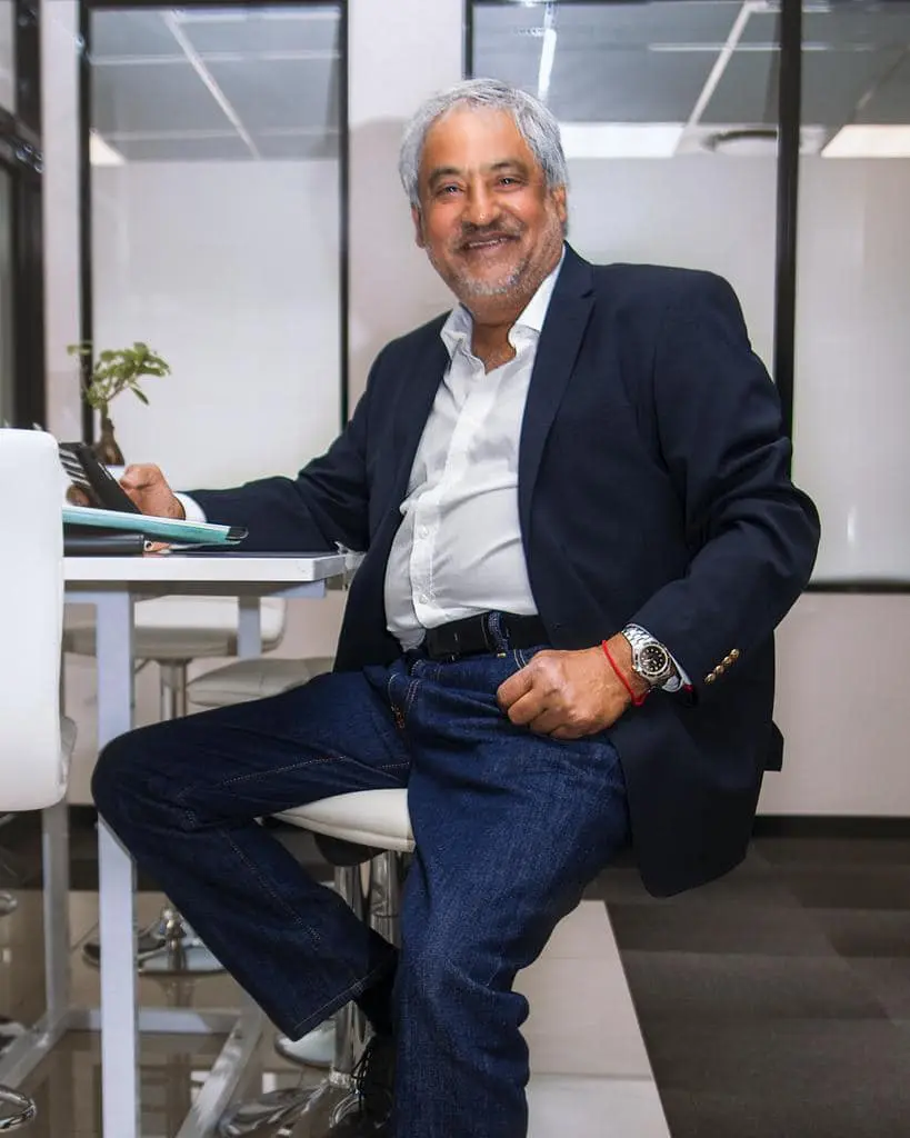 Bazil Naidoo, founder of Equity Bond, at his desk