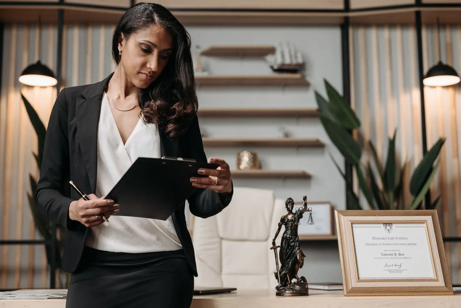 A conveyancing attorney reviewing a transfer file