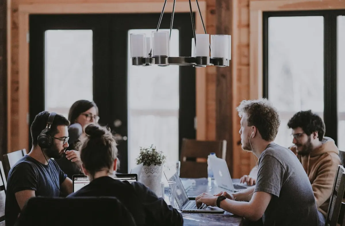 A property finance team working through an application together